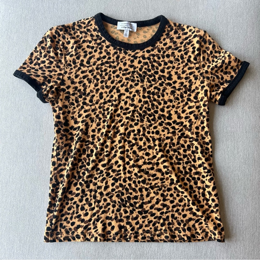 & Other Stories Leopard Ringer Tee